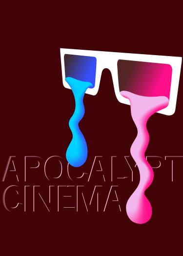 Visual, 3D-Brille, Schrift, dunkler Hintergrund