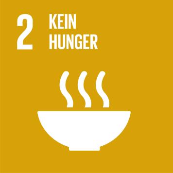 Icon Nr. 2 für Nachhaltigkeitsziele der UN: Kein Hunger