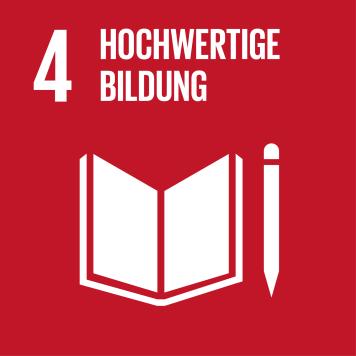 Icon Nr. 4 für Nachhaltigkeitsziele der UN: Hochwertige Bildung