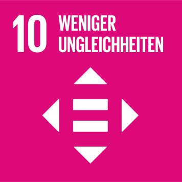 Icon Nr. 10 für Nachhaltigkeitsziele der UN: Weniger Ungleichheiten