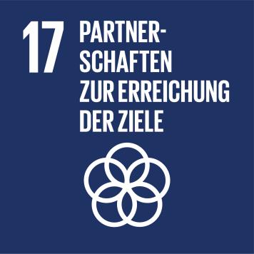 Icon Nr. 17 für Nachhaltigkeitsziele der UN: Partnerschaften zur Erreichung der Ziele