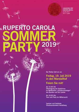 Plakat zur Ruperto Carola Sommerparty 2019