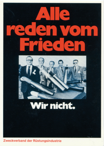 Plakat "Alle reden vom Frieden" Klaus Staeck, 1972