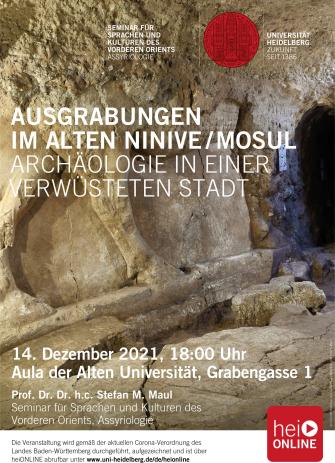 Veranstaltungsplakat Ausgrabungen im alten Ninive/Mosul