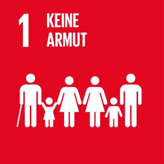 Icon Nr. 1 für Nachhaltigkeitsziele der UN: Keine Armut