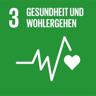 Icon Nr. 3 für Nachhaltigkeitsziele der UN: Gesundheit und Wohlergehen